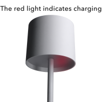Shada Wiederaufladbare Tischlampe 1000490 weiß, dimmbar, CCT 2000-4000 K, IP54
