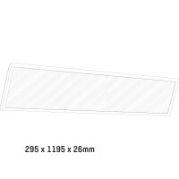 Shada LED Panel 801088 Weiß, 1195x295 mm, Neutralweiß 4000 K, 40 W, 4000 lm