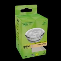 Shada LED SMD Spot MR16 GU10 620162 Klar, Warmweiß 3000 K, 36 °, 2,5 W, 360 lm