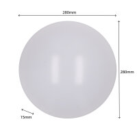 Shada LED-Deckenleuchte 810519 mit HF-Sensor, neutralweiß (4000 K), Ø 328 mm, 1260 lm, IP44