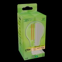 Shada LED Filament Leuchtmittel 620164 A60 E27 Klar, 470 lm, 3000 K