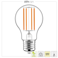 SHADA Led Filament Leuchtmittel - Klassisch A60 E27 2,2W 470lm 3000K Klar 320°  I 0620164