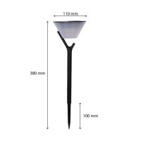 Shada Solar Außenleuchte Tembisa 1000474 Weiß, mit Erdspieß, 2700 K warmweiß