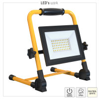 Shada Arbeitsleuchte 310666, 50 W, 4000 K Neutralweiß, IP65, Klappbar