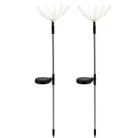 Shada Solar Außenleuchte 1000449 Schwarz 2er-Pack,...