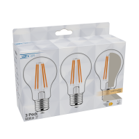 SHADA Led Filament Leuchtmittel - Klassisch A60 E27 7W 806lm 2700K Klar 330°  - 3er Sparpack I 0620179