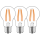 Shada LED Filament Leuchtmittel 620179 Klassisch A60 E27 Klar, Warmweiß (2700 K), 7 W, 806 lm, 3er Sparpack