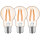 Shada LED Filament Leuchtmittel 620179 Klassisch A60 E27 Klar, Warmweiß (2700 K), 7 W, 806 lm, 3er Sparpack