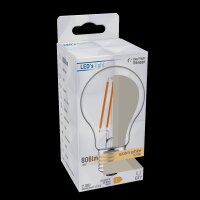 Shada LED Filament Leuchtmittel 611121 klassisch A60 E27 klar 2700 K, mit Tageslichtsensor, 806 lm