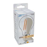 Shada LED Filament Leuchtmittel 611121 klassisch A60 E27 klar 2700 K, mit Tageslichtsensor, 806 lm