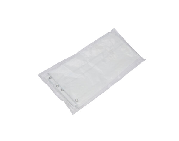 MÜBA Sichtschutzplane 61159 für Bauzaun, weiß, 3,50 x 2,00 m, schwer entflammbar B1, 165 g/m²