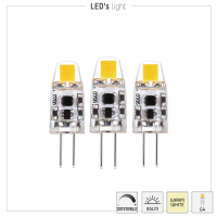 Shada LED SMD Kapsel Leuchtmittel 620130 G4 Klar, 3er Pack, 1 W, 2700 K Warmweiß