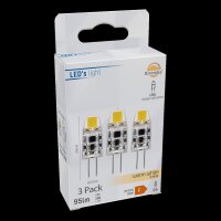 Shada LED SMD Kapsel Leuchtmittel 620130 G4 Klar, 3er Pack, 1 W, 2700 K Warmweiß