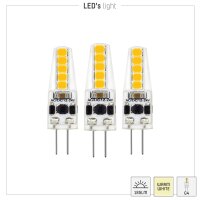 Shada LED SMD Kapsel G4 620131 Klar, 3er Sparpack, Warmweiß 2700 K, 1,8 W, 185 lm