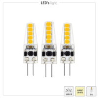 Shada LED SMD Kapsel G4 620131 Klar, 3er Sparpack, Warmweiß 2700 K, 1,8 W, 185 lm