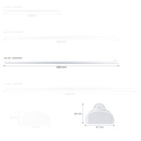 Shada LED Lichtleiste 2400497 neutralweiß, 120 cm, 36 W, mit Bewegungsmelder, 4650 lm, IP40