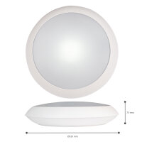 Shada Deckenleuchte 230254 CCT mit Sensor, Ø 306 mm, 15 W, IP66