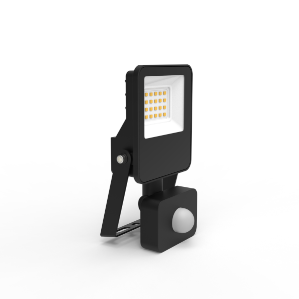 Shada LED Strahler 310610 Schwarz mit Sensor, 10 W, 1200 lm