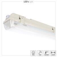 Shada LED Wannenleuchte 2401204_01, 120 cm, 2x14 W, 4200 lm, 4000 K neutralweiß, IP65, mit Bewegungs- und Tageslichtsensor