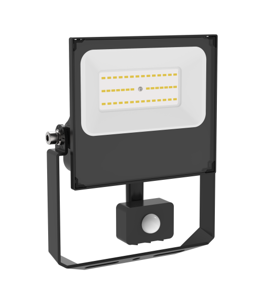 Shada LED Strahler 240193 Schwarz, 50 W, 4000 K, 8000 lm, mit Bewegungsmelder