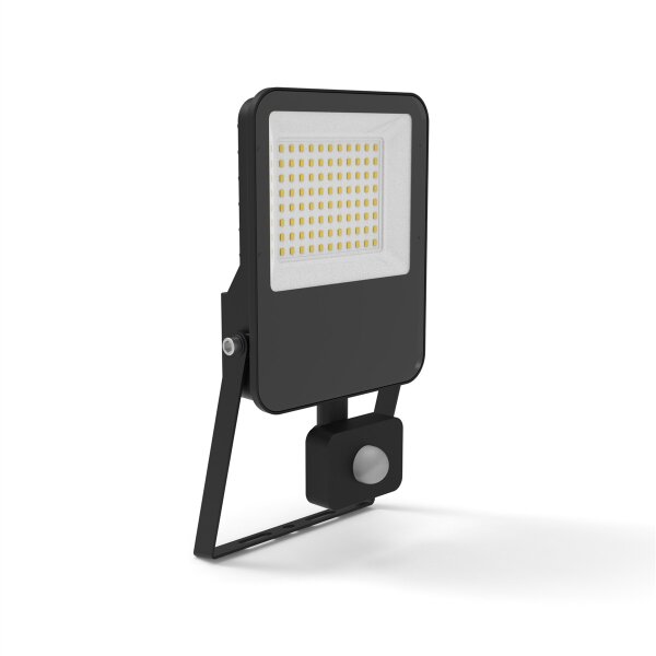 Shada LED Strahler 310613 Schwarz mit Sensor, 50 W, 4000 K, 6000 lm, IP54