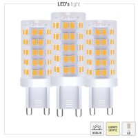 Shada LED-Kapsel G9 620136 Klar 3er-Pack, 550 lm, 2700 K Warmweiß