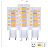 Shada LED-Kapsel G9 620136 Klar 3er-Pack, 550 lm, 2700 K Warmweiß