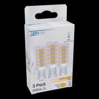 Shada LED-Kapsel G9 620136 Klar 3er-Pack, 550 lm, 2700 K Warmweiß
