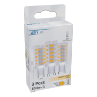Shada LED-Kapsel G9 620136 Klar 3er-Pack, 550 lm, 2700 K Warmweiß