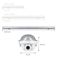 SHADA LED-Leuchte - 180lm/w - 1x40W 150cm 7200lm 4000K IP65  I 2410299