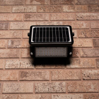 Shada Solar-Außenleuchte 300407 Schwarz mit Sensor, 10 W, 1080 lm