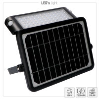 Shada Solar-Außenleuchte 300407 Schwarz mit Sensor, 10 W, 1080 lm