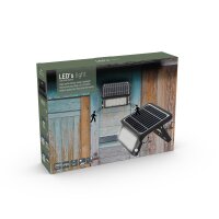 Shada Solar-Außenleuchte 300407 Schwarz mit Sensor, 10 W, 1080 lm