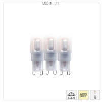 Shada LED G9 Kapsel 620135 Mattiert, 3er-Pack, 2,5 W 240 lm, Warmweiß 2700 K