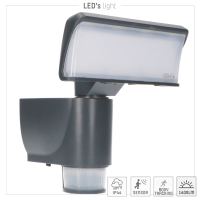 SHADA Strahler - 18W 1400lm 4000K IP44  - Sensor - Osram LED - Anthrazit  I 0310782