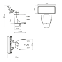 SHADA Strahler - 18W 1400lm 4000K IP44  - Sensor - Osram LED - Anthrazit  I 0310782