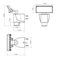 Shada LED-Strahler 310782 Anthrazit, mit Bewegungsmelder, 18 W