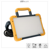 Shada Arbeitsleuchte 300810, 30 W, 3200 lm, 5000 K, IP54, mit Steckdose und 5 m Kabel