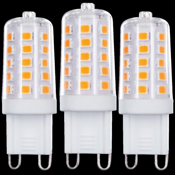 Shada LED SMD Leuchtmittel Kapsel G9 620137 Klar, 3er Pack, Warmweiß 2700 K, 3,5 W, Dimmbar