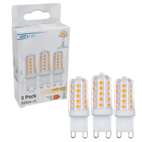 Shada LED SMD Leuchtmittel Kapsel G9 620137 Klar, 3er Pack, Warmweiß 2700 K, 3,5 W, Dimmbar