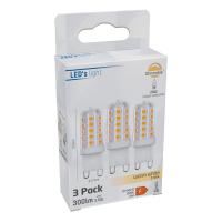 Shada LED SMD Leuchtmittel Kapsel G9 620137 Klar, 3er Pack, Warmweiß 2700 K, 3,5 W, Dimmbar