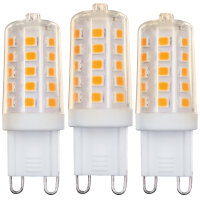 Shada LED SMD Leuchtmittel Kapsel G9 620137 Klar, 3er Pack, Warmweiß 2700 K, 3,5 W, Dimmbar