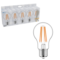 SHADA Led Filament Leuchtmittel - Klassisch A60 E27 7W 806lm 2700K Klar 330°  - 5er Sparpack I 0620186