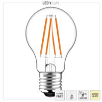 Shada LED Filament Leuchtmittel 611127 Klassisch A60 E27 klar, 7,3 W, 806 lm, 2700 K, mit Tageslichtsensor und HF-Bewegungssensor