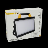Shada Arbeitsleuchte 300831, 45 W, 4000 K, IP54 Baustellentauglich, 5000 Lumen, mit 2 Steckdosen
