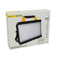 Shada Arbeitsleuchte 300831, 45 W, 4000 K, IP54 Baustellentauglich, 5000 Lumen, mit 2 Steckdosen