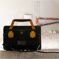 Shada Arbeitsleuchte 300831, 45 W, 4000 K, IP54 Baustellentauglich, 5000 Lumen, mit 2 Steckdosen