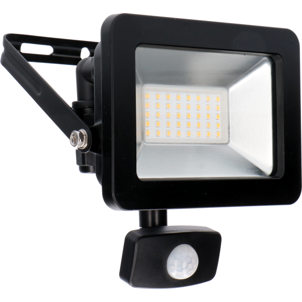 Shada LED-Strahler 310714 schwarz, mit Bewegungsmelder, 4000 K, 30 W, IP44