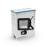 Shada LED-Strahler 310714 schwarz, mit Bewegungsmelder, 4000 K, 30 W, IP44