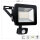 Shada LED-Strahler 310714 schwarz, mit Bewegungsmelder, 4000 K, 30 W, IP44